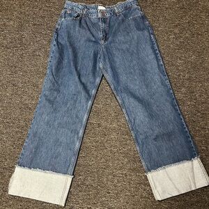 Classic Denim Wide-Leg Jeans